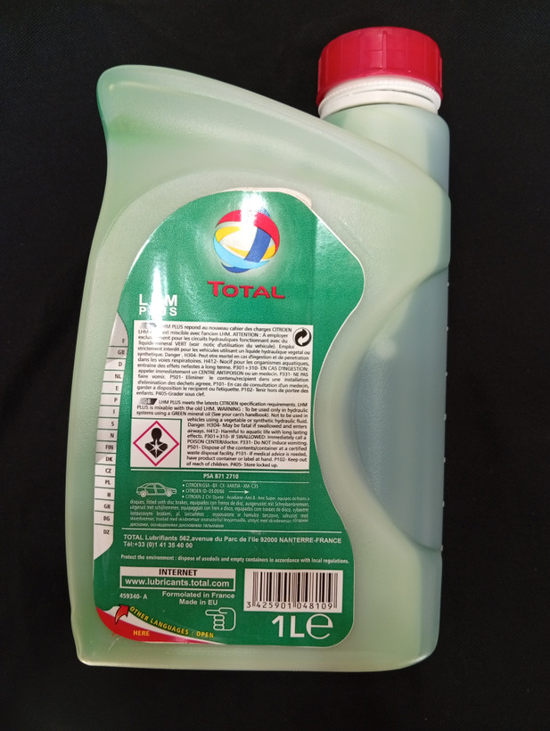 روغن هیدرولیک زانتیا توتال TOTAL LHM Plus اصلی – حجم ۱ لیتر
